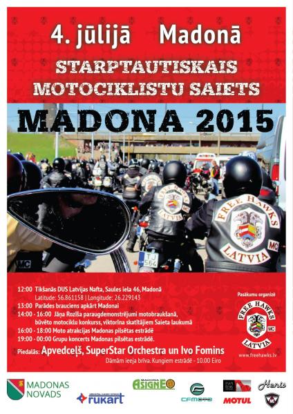 Motociklu saiets Madonā 2015